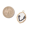 Glass Seed Beaded Twelve Constellations Pendants PALLOY-MZ00891-02-2