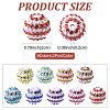 20Pcs 9 Colors Striped Resin Rhinestone Beads OACR-FS0002-35-4