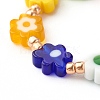 Handmade Millefiori Glass Beads Stretch Rings RJEW-JR00368-01-4