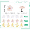 60Pcs 3 Colors 1-Hole Resin Buttons RESI-TA0004-42-4