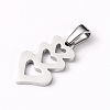 Non-Tarnish 304 Stainless Steel Pendants X-STAS-I127-018P-2