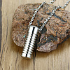 Grooved Column Urn Ashes Pendant Necklace BOTT-PW0001-080P-3