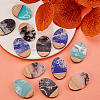 16Pcs 4 Colors Transparent Resin & Walnut Wood Pendants RESI-CJ0001-206-6