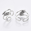 Adjustable Tibetan Style Alloy Cuff Rings TIBE-R318-05-RS-2