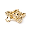 Rack Plating Brass Micro Pave Cubic Zirconia Charms KK-G451-26G-3