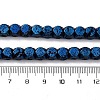 Electroplated Natural Lava Rock Beads Strands G-A256-C01-01F-4