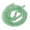Frosted Transparent Glass Bead Strands GLAA-P065-8mm-04-5