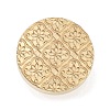 Texture Theme Roung Brass Stamp Head AJEW-M036-06D-G-2