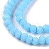 Opaque Solid Color Glass Beads Strands EGLA-T021-02E-3