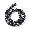 Natural Silver Obsidian Beads Strands G-D083-01A-2