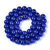 Dyed Natural Mashan Jade Round Beads Strands G-T139-8mm-67E-3