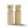 Unfinished Wooden Peg Dolls Display Decorations WOOD-E015-01B-1