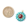 Handmade Polymer Clay and Evil Eye Lampwork and Glass Round Pendants PALLOY-MZ00638-02-2