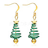 Christmas Theme Alloy Plastic Dangle Earrings FS-WG6FBD6-05-1