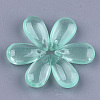 Transparent Spray Painted Glass Charms X-GLAA-S183-03B-1