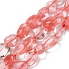 Cherry Quartz Glass Beads Strands LS-G-P497-01A-10-1