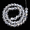 Transparent Electroplate Glass Beads Strands LS-EGLA-TACDZ0005-6mm-03B-3