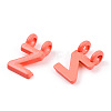 Rack Plating Spray Painted Alloy 2-Loop Link Pendants PALLOY-N176-01Z-3