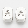 Tibetan Style Alloy Letter Slide Charms TIBEB-R067-A-AS-LF-1