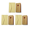 3 Sets Kraft Paper Greeting Cards AJEW-FS0001-27C-1