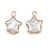 Natural Keshi Pearl Pendants KK-D423-07G-1