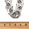 304 Stainless Steel Spiked Oval Link Chain Necklaces for Women Men NJEW-A043-01P-5