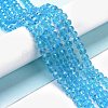 Electroplate Glass Beads Strands EGLA-A034-T1mm-L03-4