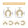 SUPERFINDINGS 20Pcs 2 Style Rack Plating Alloy Pendants FIND-FH0006-66-2
