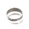 316 Surgical Stainless Steel Adjustable Ring Components STAS-F311-19P-3