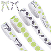 4 Rolls 4 Colors Sport Ball Print Grosgrain Ribbon OCOR-PH0004-07C-1