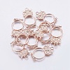 Alloy Open Back Bezel Pendants PALLOY-P163-09RG-1