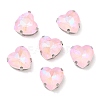 Mocha Fluorescent(MI) Heart Sew on Rhinestone GGLA-C001-01A-P01-1