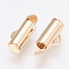 Brass Slide On End Clasp Tubes KK-Q747-11C-KC-2