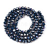 Electroplate Glass Beads Strands EGLA-A04-P6mm-B16-3