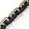 Handmade CCB Plastic Boston Link Chains AJEW-JB00683-07-1
