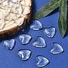 Transparent Glass Heart Cabochons GGLA-R021-16mm-5