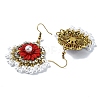 ABS Plastic Pearl & Rhinestone Oval Jewelry Set SJEW-D011-01A-G-2