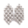 Hollow Hexagon Brass Stud Earrings for Women EJEW-G391-12P-3