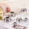 7Pcs 7 Style 201 Stainless Steel Spheres Pedestals Flagpole Base AJEW-GA0003-67-3