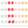 SUPERFINDINGS 32Pcs 4 Colors Alloy Rhinestone Stud Earring Findings FIND-FH0005-78-1