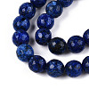 Dyed Natural White Jade Beads Strands G-T139-8mm-60-18-3