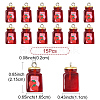 15Pcs Strawberry Jam Resin Pendants RESI-FS0002-15-4