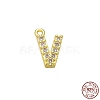 Real 18K Gold Plated 925 Sterling Silver Micro Pave Clear Cubic Zirconia Charms STER-P054-10G-V-1