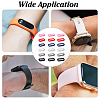 18Pcs 18 Styles Silicone Replacement Watch Band Strap Loops FIND-DR0001-82-5