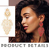 ANATTASOUL 4 Pairs 4 Colors Alloy Dangle Stud Earrings for Women EJEW-AN0003-92-3