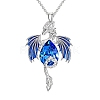 Alloy and Glass Pendant Necklaces PW-WG44FA7-02-1