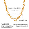 Minimalist 6.8MM 304 Stainless Steel Cable Chain Necklaces for Women EE6470-4-1