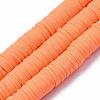 Flat Round Handmade Polymer Clay Beads CLAY-R067-12mm-11-1