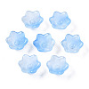 Transparent Two Tone Spray Painted Glass Beads GLAA-Q089-002B-001-2