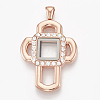 Alloy Magnetic Locket Big Pendants PALLOY-T052-08RG-1